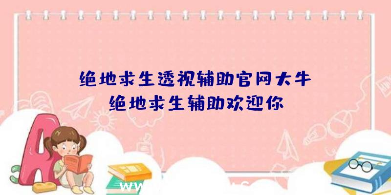 「绝地求生透视辅助官网大牛」|绝地求生辅助欢迎你